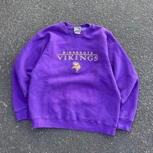 Vintage 90's Pro Player NFL Vikings Crewneck Sweatshirt Size Medium